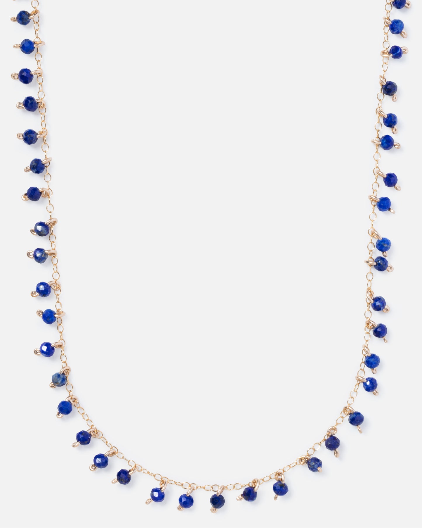 LAPIS CONFETTI 14K GOLD FILLED SPRINKLED NECKLACE