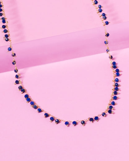 LAPIS CONFETTI 14K GOLD FILLED SPRINKLED NECKLACE
