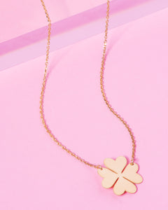 gold clover necklace