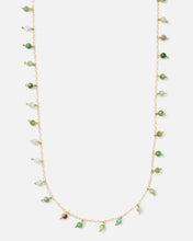 Load image into Gallery viewer, GREEN OPAL SPRINKLES 14K GOLD FILLED NECKLACE