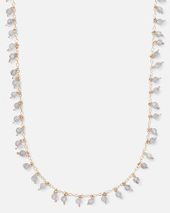 LABRADORITE CONFETTI 14K GOLD FILLED SPRINKLED NECKLACE