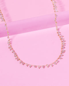 LABRADORITE CONFETTI 14K GOLD FILLED SPRINKLED NECKLACE