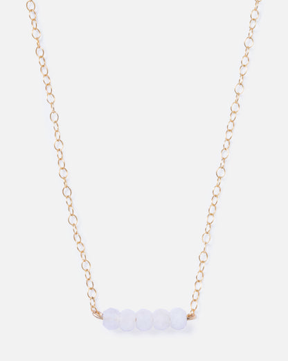 MORGANITE CLUSTER 14K GOLD FILLED NECKLACE