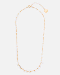 PEARL OLIVIA 14K GOLD FILLED FANCY CHAIN NECKLACE