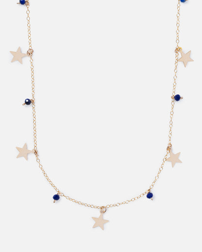 LAPIS MABEL 14K GOLD FILLED STARS NECKLACE