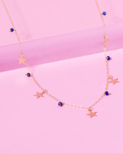 LAPIS MABEL 14K GOLD FILLED STARS NECKLACE