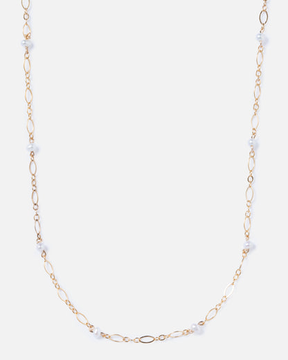 pearl gold chain necklace
