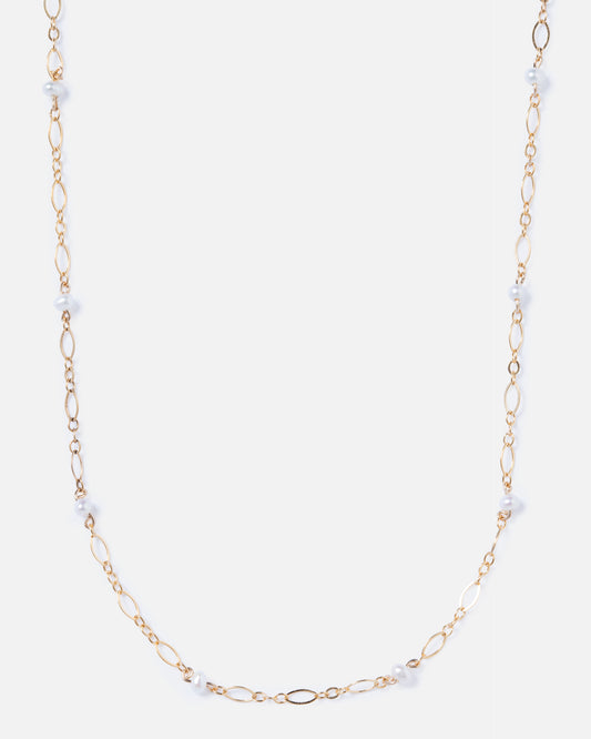 pearl gold chain necklace