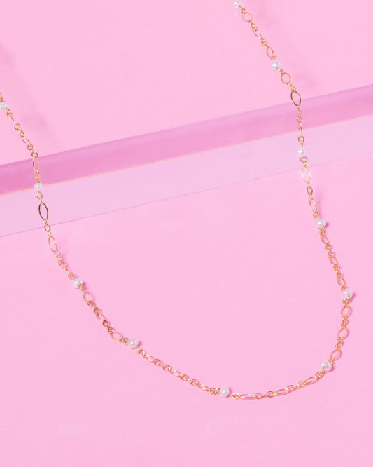 pearl fancy chain beaded necklace
