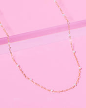 Load image into Gallery viewer, PEARL BEADED 14K GOLD FILLED FANCY CHAIN NECKLACE
