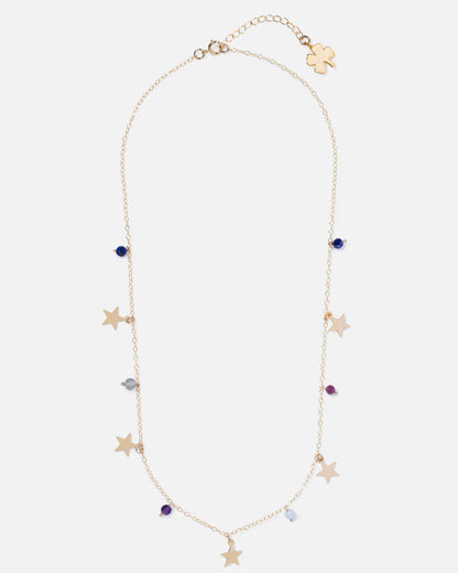 MIDNIGHT MABEL 14K GOLD FILLED STARS NECKLACE