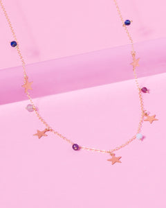 MIDNIGHT MABEL 14K GOLD FILLED STARS NECKLACE
