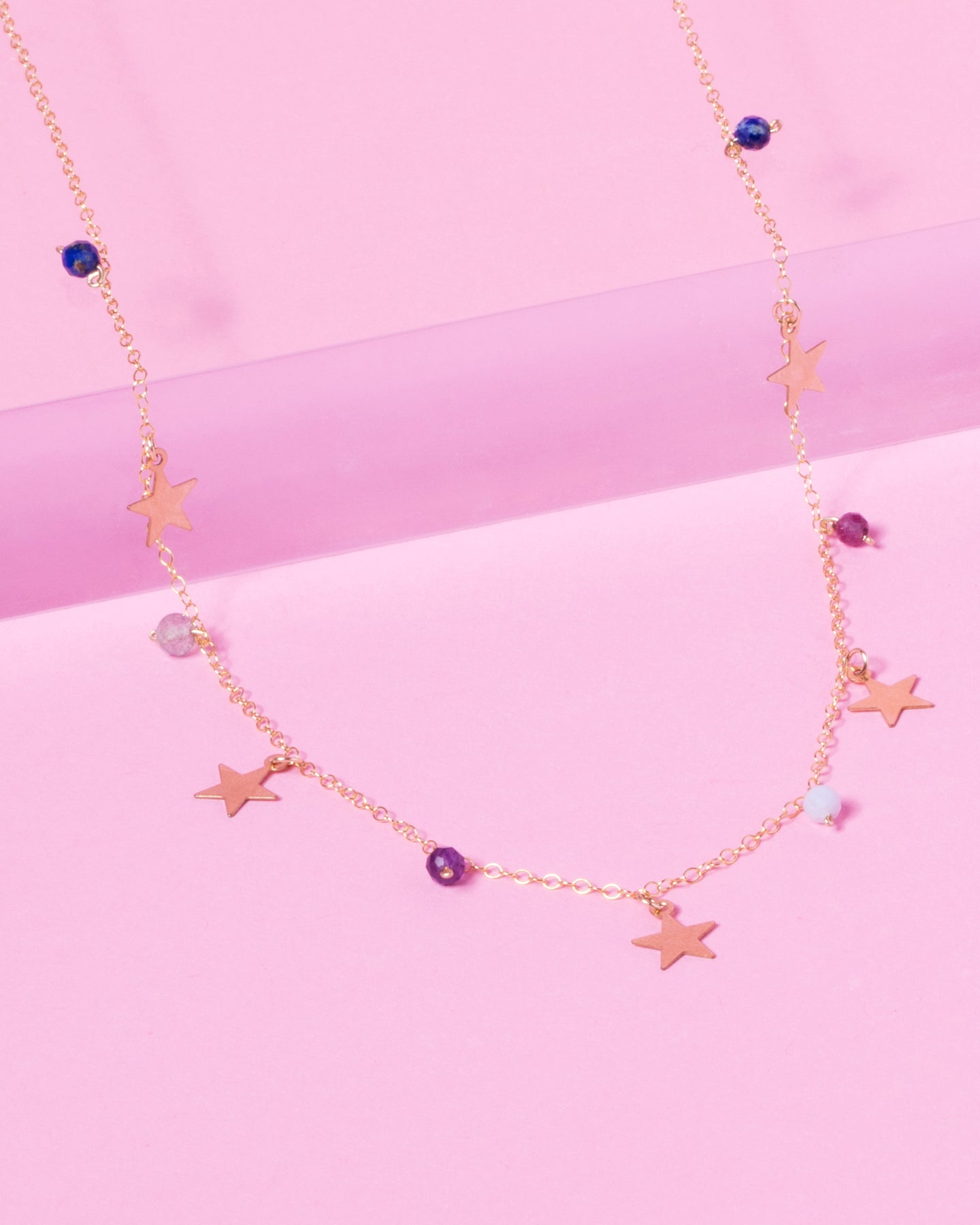 MIDNIGHT MABEL 14K GOLD FILLED STARS NECKLACE