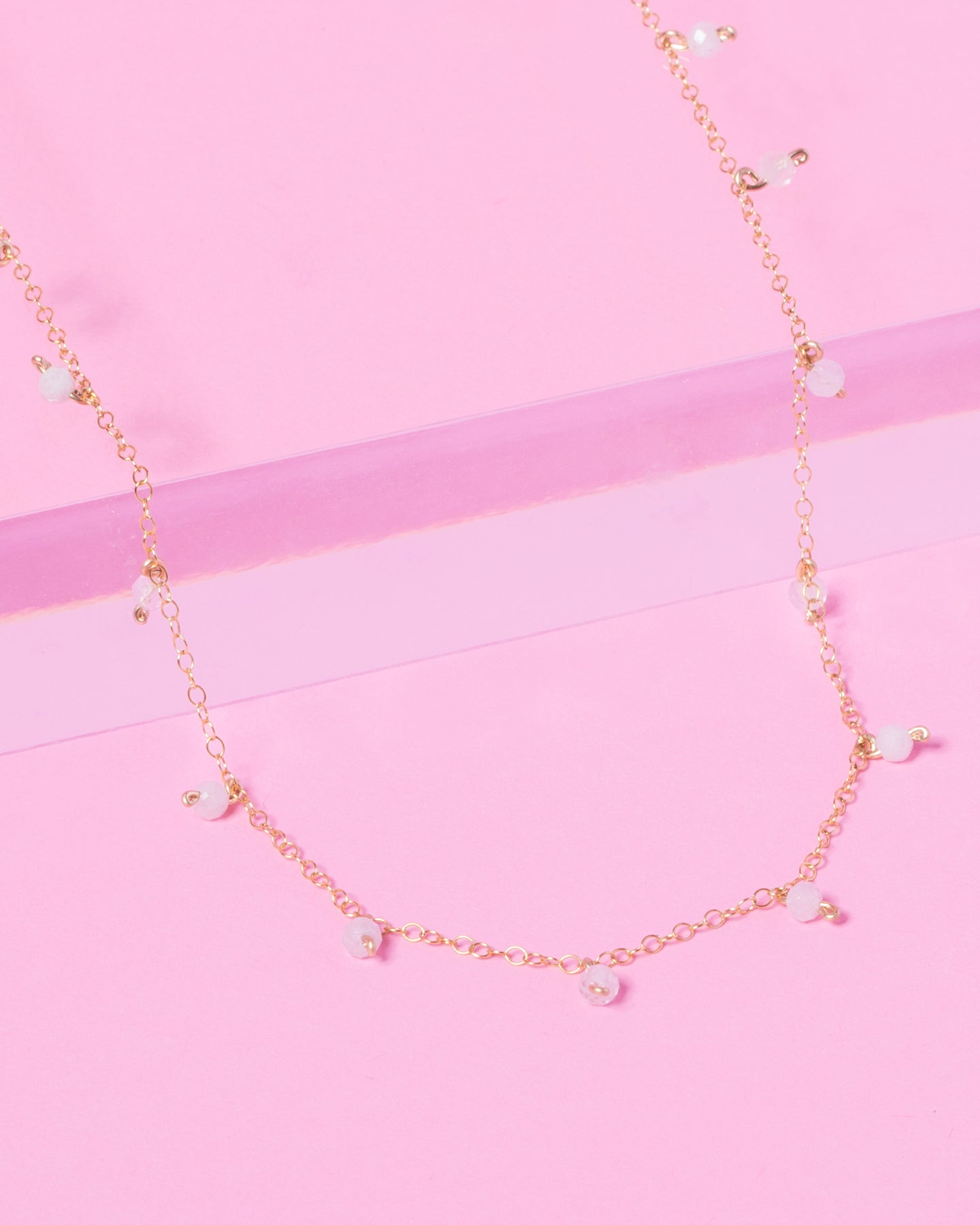 MORGANITE DAINTY 14K GOLD FILLED NECKLACE