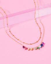 Load image into Gallery viewer, RAINBOW ELOISE 14K GOLD FILLED DOTTED CHAIN NECKLACE