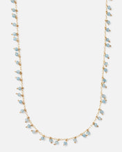 Load image into Gallery viewer, AQUAMARINE CONFETTI 14K GOLD FILLED SPRINKLED NECKLACE