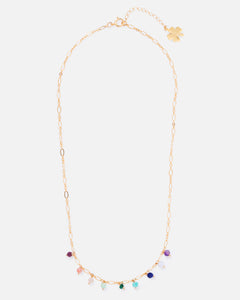 RAINBOW OLIVIA 14K GOLD FILLED FANCY CHAIN NECKLACE