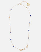 Load image into Gallery viewer, LAPIS SHOOTING STAR 14K GOLD FILLED NECKLACE