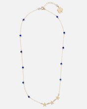 Load image into Gallery viewer, LAPIS SHOOTING STAR 14K GOLD FILLED NECKLACE