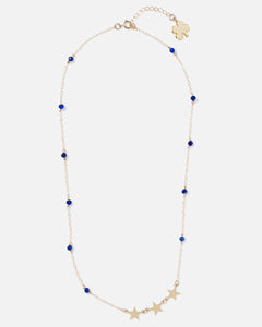 LAPIS SHOOTING STAR 14K GOLD FILLED NECKLACE