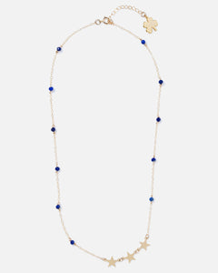 LAPIS SHOOTING STAR 14K GOLD FILLED NECKLACE