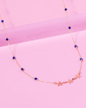 Load image into Gallery viewer, LAPIS SHOOTING STAR 14K GOLD FILLED NECKLACE