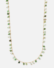 Load image into Gallery viewer, GREEN OPAL CONFETTI 14K GOLD FILLED SPRINKLED NECKLACE