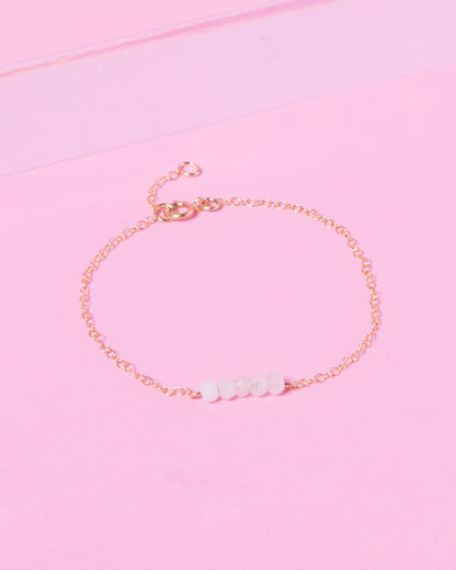 MORGANITE CLUSTER 14K GOLD FILLED BRACELET