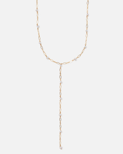 PEARL 14K GOLD FILLED DROP NECKLACE