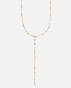 PEARL 14K GOLD FILLED DROP NECKLACE