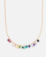 Load image into Gallery viewer, RAINBOW ELLA 14K GOLD FILLED PAPERCLIP CHAIN NECKLACE
