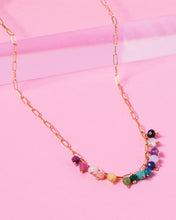 Load image into Gallery viewer, RAINBOW ELLA 14K GOLD FILLED PAPERCLIP CHAIN NECKLACE