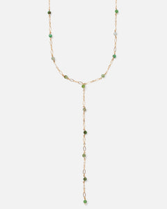 GREEN OPAL 14K GOLD FILLED DROP NECKLACE