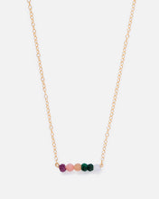Load image into Gallery viewer, multi-gemstone gold necklace