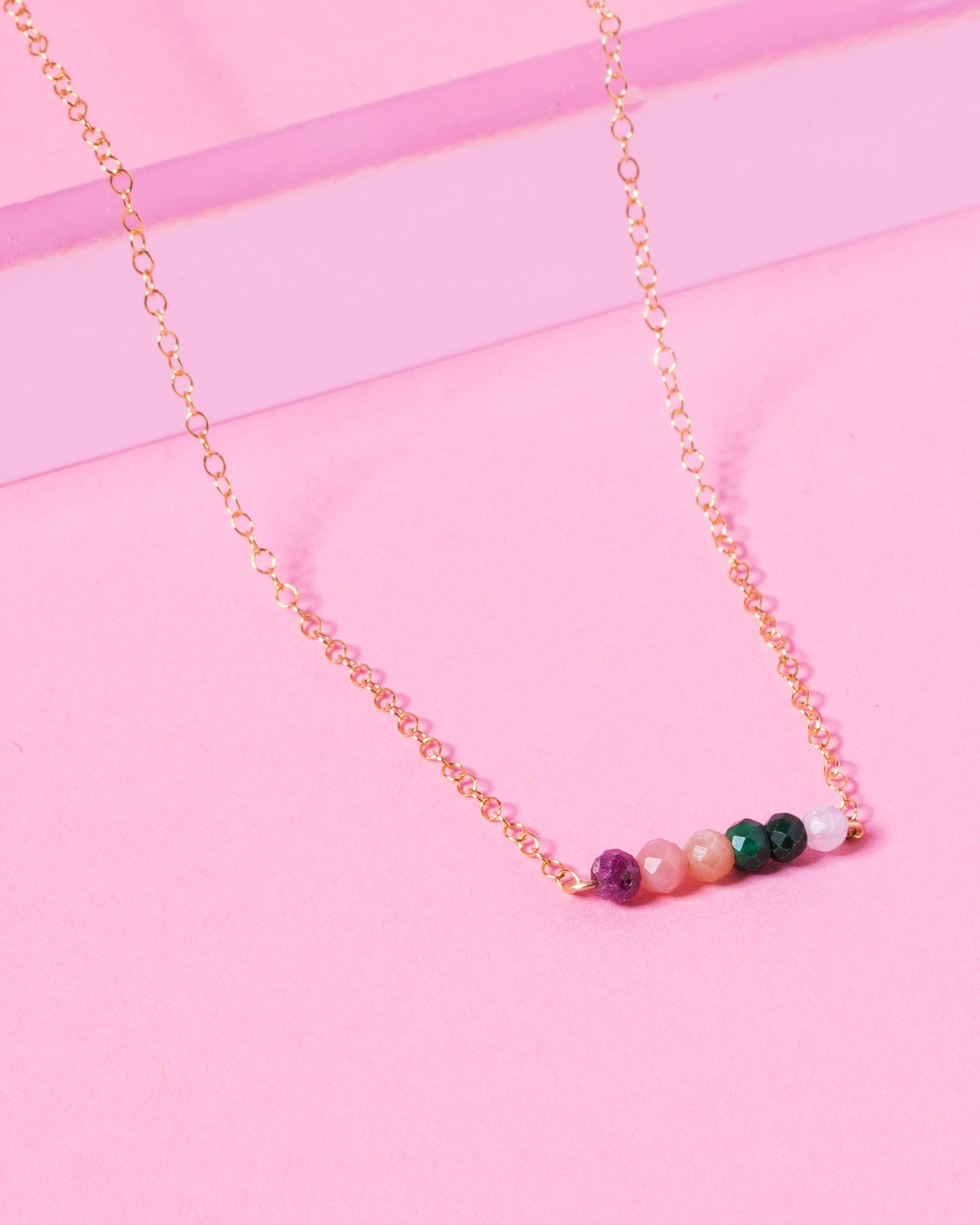rainbow cluster necklace
