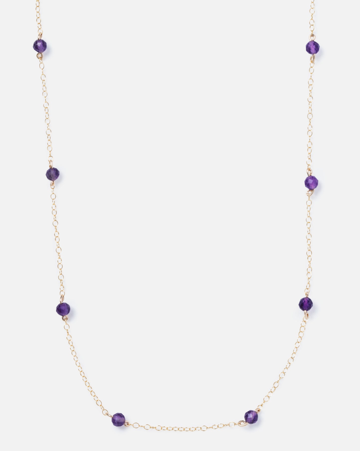 AMETHYST KATHY 14K GOLD FILLED NECKLACE