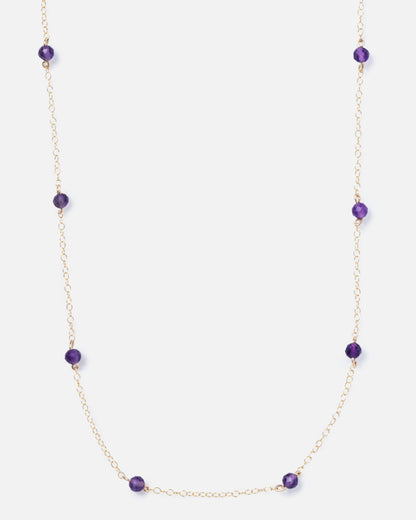 AMETHYST KATHY 14K GOLD FILLED NECKLACE