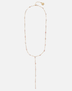 PINK OPAL 14K GOLD FILLED DROP NECKLACE