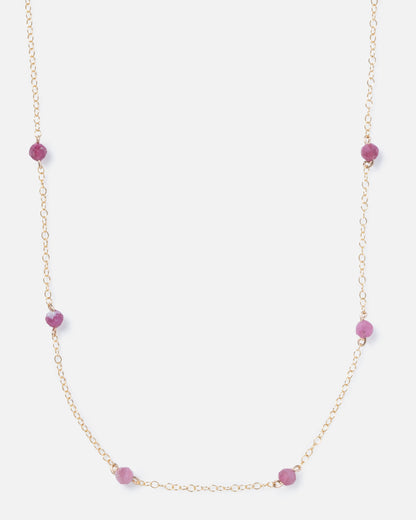 RHODONITE KATHY 14K GOLD FILLED NECKLACE