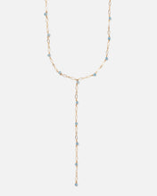 Load image into Gallery viewer, AQUAMARINE 14K GOLD FILLED DROP NECKLACE