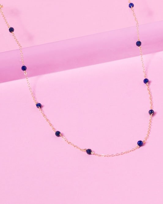 LAPIS KATHY 14K GOLD FILLED NECKLACE