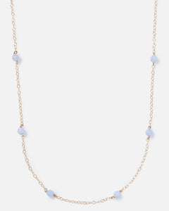 BLUE LACE AGATE KATHY 14K GOLD FILLED NECKLACE