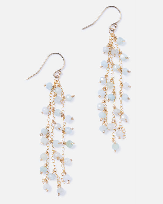 BLUE BERYL ALEX 14K GOLD FILLED EARRINGS