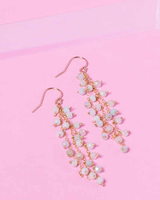 BLUE BERYL ALEX 14K GOLD FILLED EARRINGS