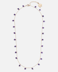 AMETHYST SPRINKLES 14K GOLD FILLED NECKLACE