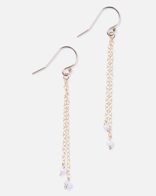 PEARL ARIANA 14K GOLD FILLED EARRINGS