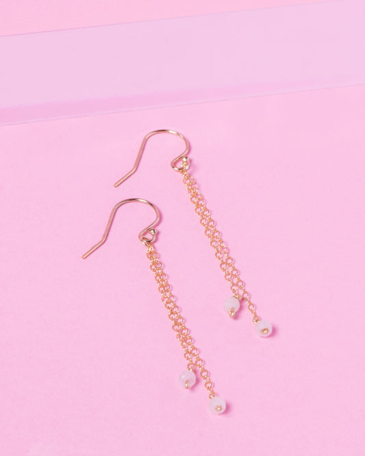 MORGANITE ARIANA 14K GOLD FILLED EARRINGS