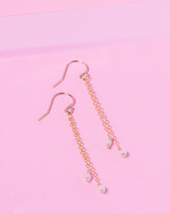 MORGANITE ARIANA 14K GOLD FILLED EARRINGS