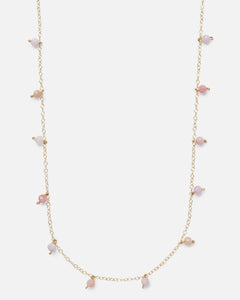 PINK OPAL DAINTY 14K GOLD FILLED NECKLACE