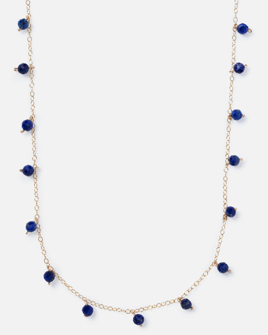 LAPIS SPRINKLES 14K GOLD FILLED NECKLACE